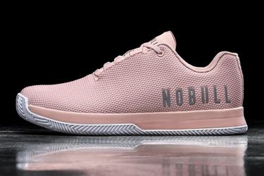 Nobull Superfabric Court Men's Trainers Rose White | Australia (BQ3485)